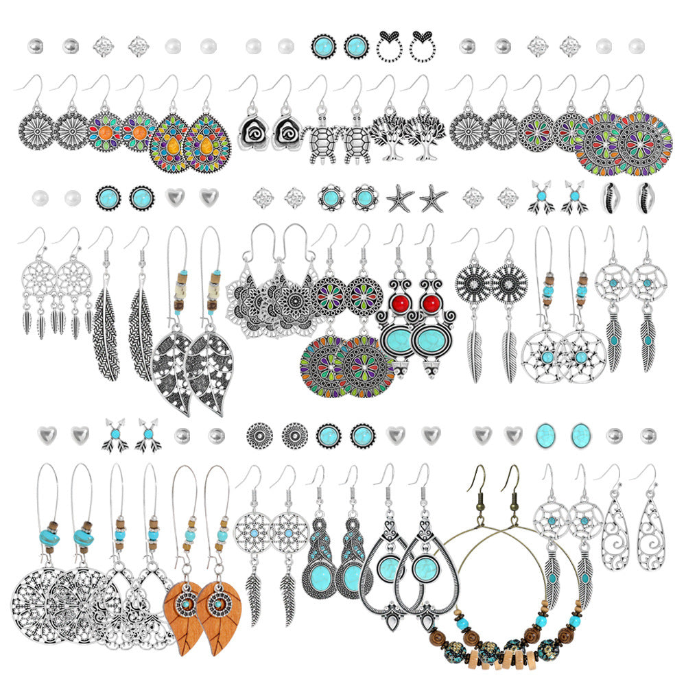 Bohemian Vintage Hollow Circle Earrings for Women