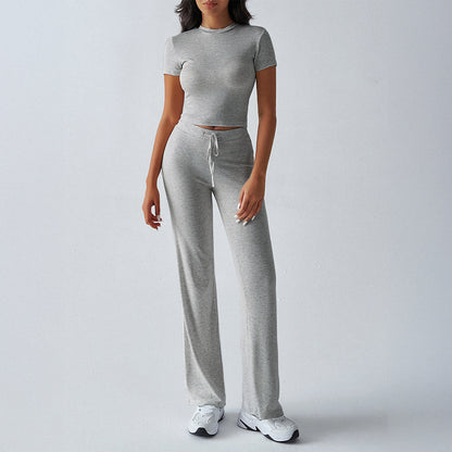 Elegant Solid Color Casual Set for Women