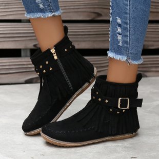 Women'S Double-Decker Tassel Boots