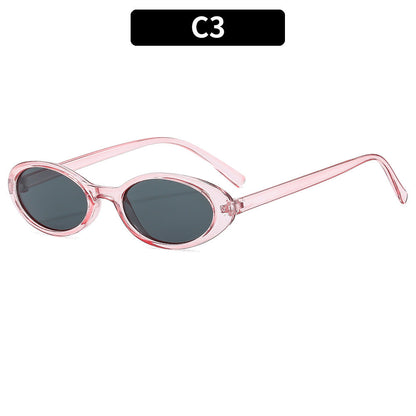 Retro Vintage Oval Sunglasses Stylish PC Frame Sunglasses