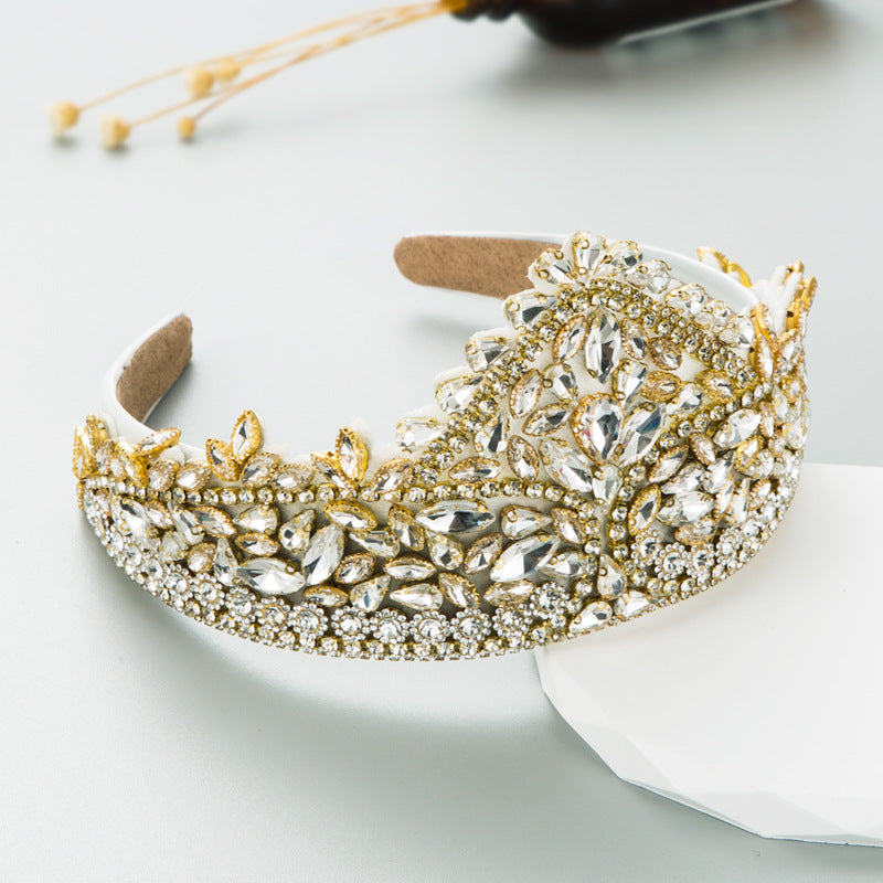 Exaggerated Crown Headband Baroque Style Fashion Hair Accessory