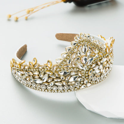 Exaggerated Crown Headband Baroque Style Fashion Hair Accessory