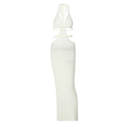 Sexy Street Style Halter Neck Cut-Out Dress for Women