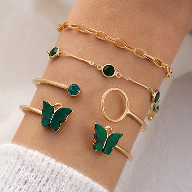 Vintage Geometric Twist Alloy Bracelet For Women