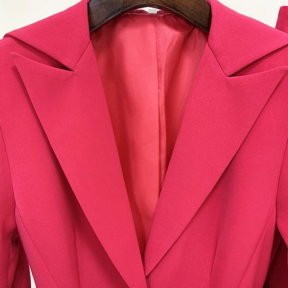 One-Button Blazer Pants Set