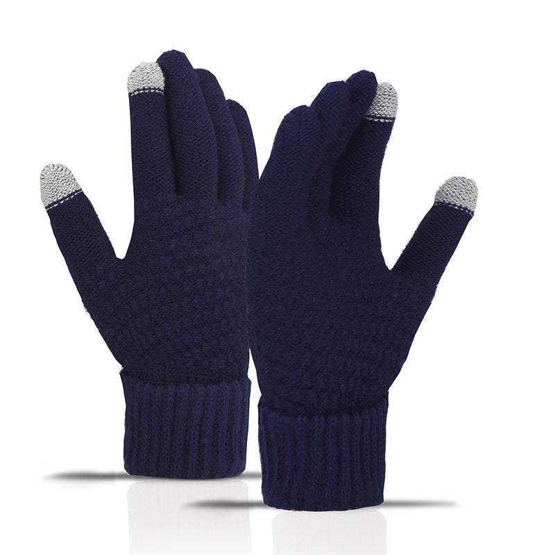 Touchscreen Winter Gloves Cute Casual Warm Knitted Mittens