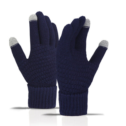 Touchscreen Winter Gloves Cute Casual Warm Knitted Mittens
