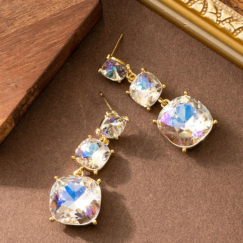 Fashionable Tassel Zircon Earrings For Women, Elegant And Slimming Design