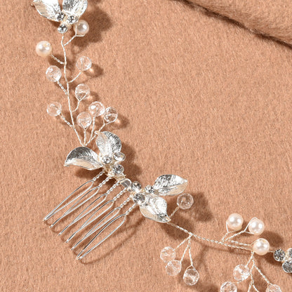 New Bride Hair Accessory Handmade Gold Twist Comb Hairpiece