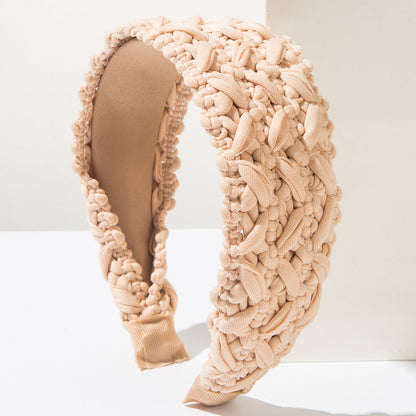 Fashionable Sweet Wide Brim Braided Headband High-End Hair Accessory