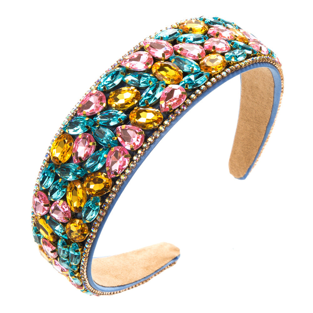 Fashionable Baroque Headband With Rhinestones For Women
