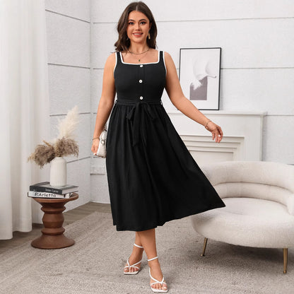 Solid Color Maxi Dress Elegant Casual Evening Dress