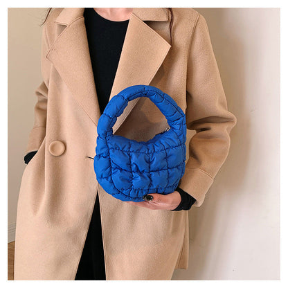 Solid Color Cloud Bag Cute Mini Handbag