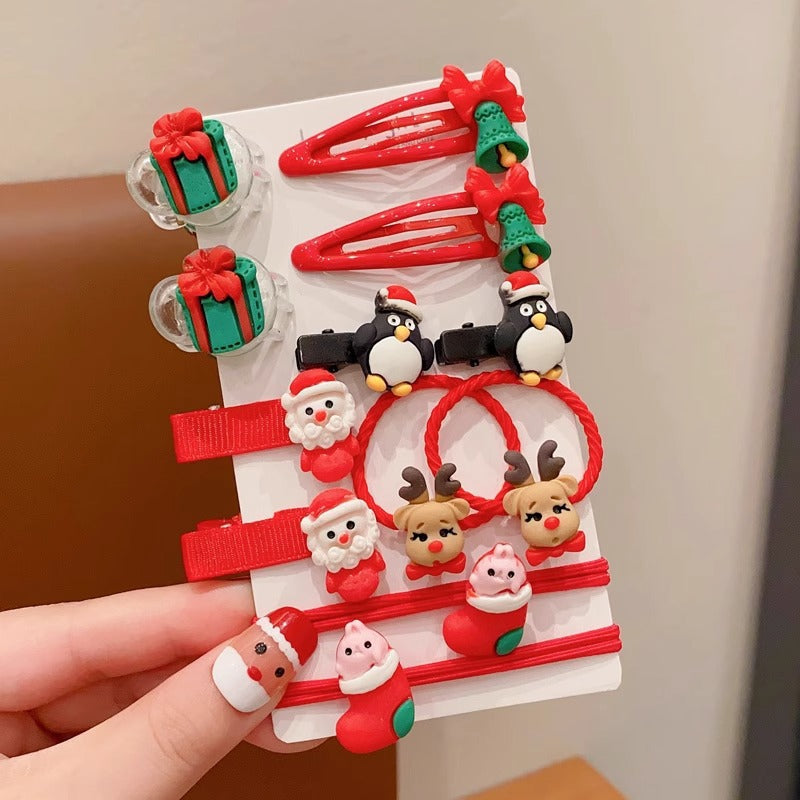 Cute Reindeer Christmas Theme Hair Clip