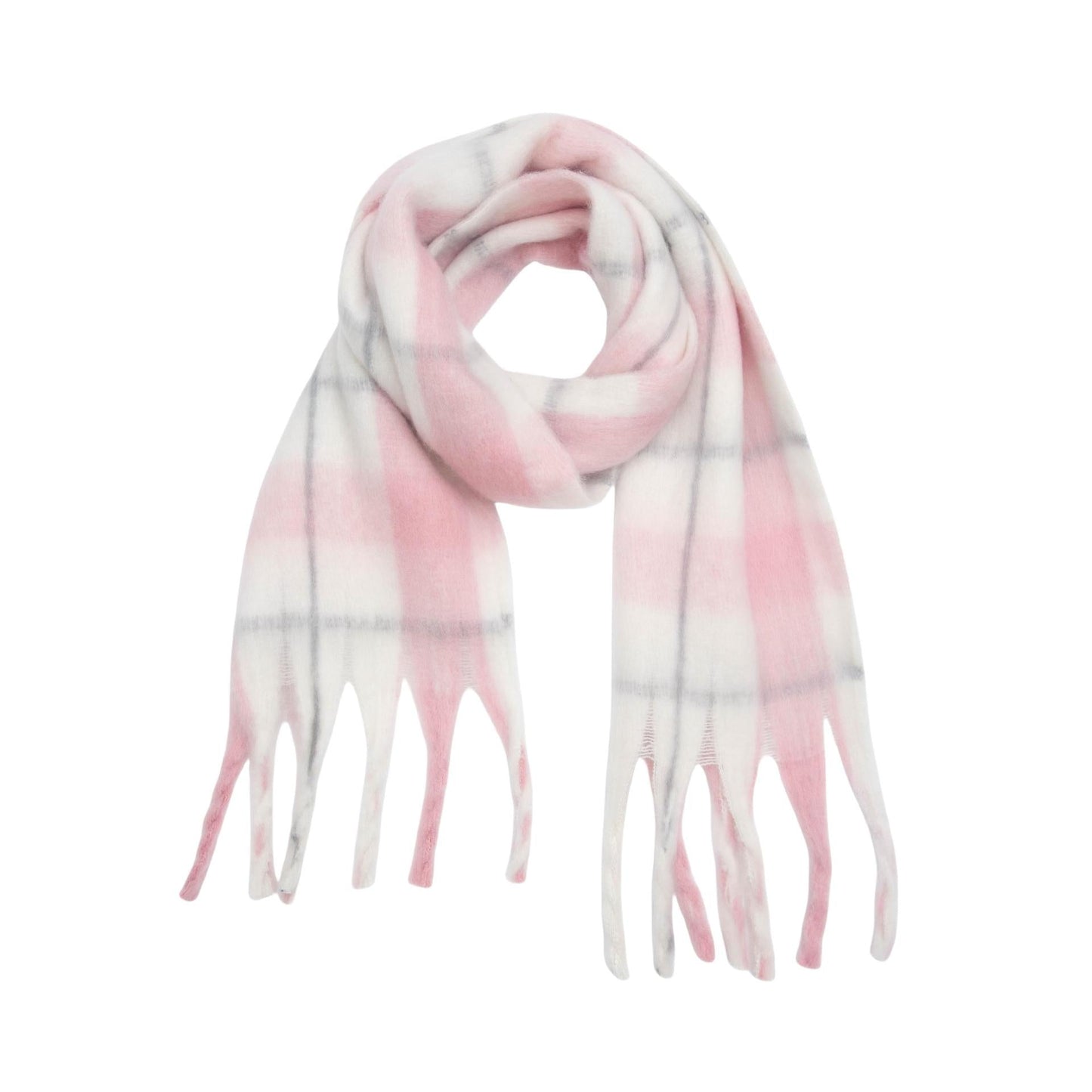 Trendy Winter Tassel Plaid Shawl Soft Scarf