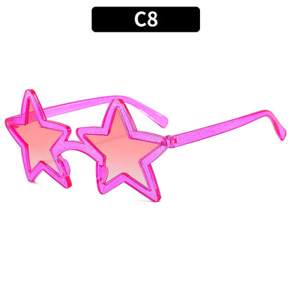 Colorful Star-Shaped Sunglasses for Parties and Festivals