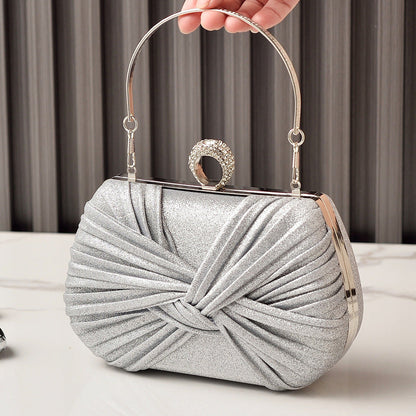 Fashionable Evening Clutch Bag With Bow Detail Retro Style