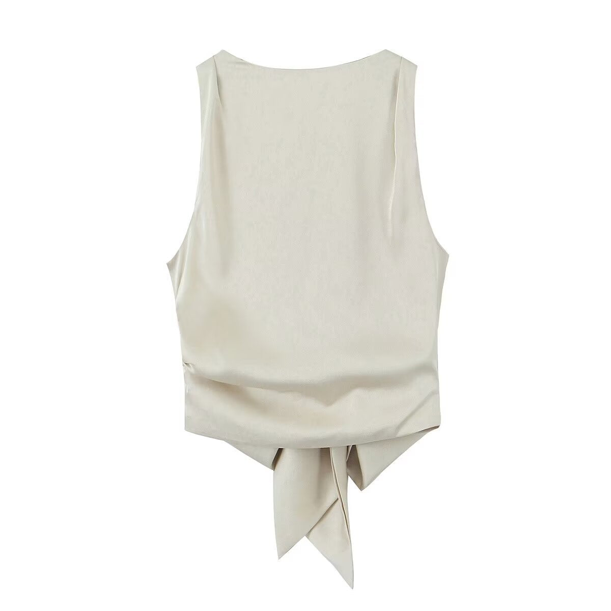 Sexy Backless Tie Back Cropped Top