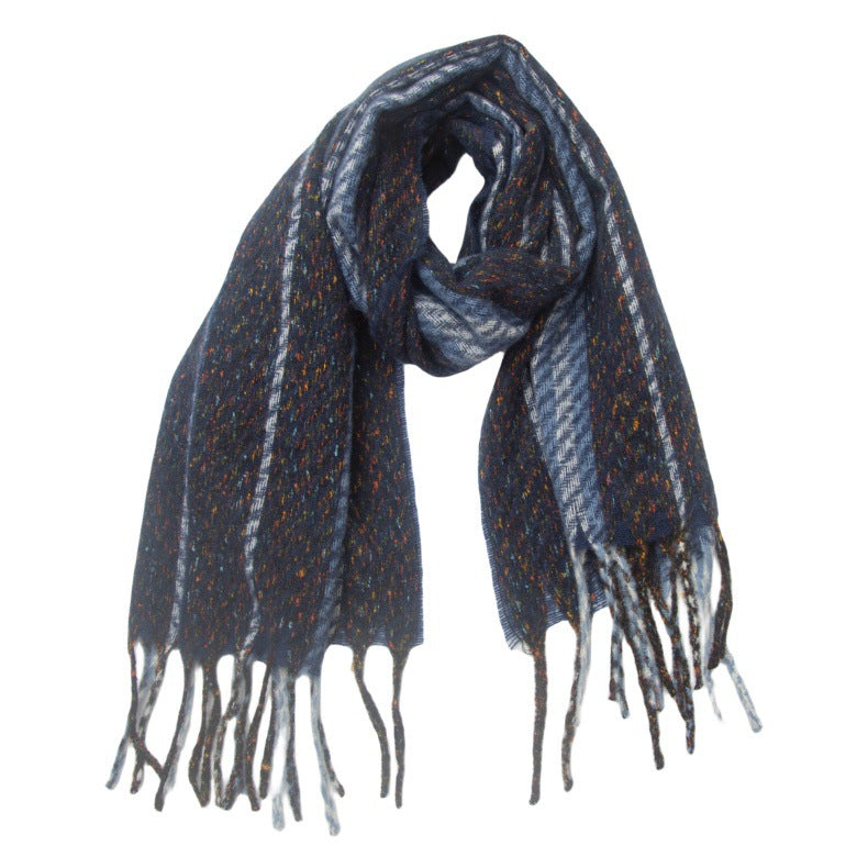 Striped Contrast Color Scarves