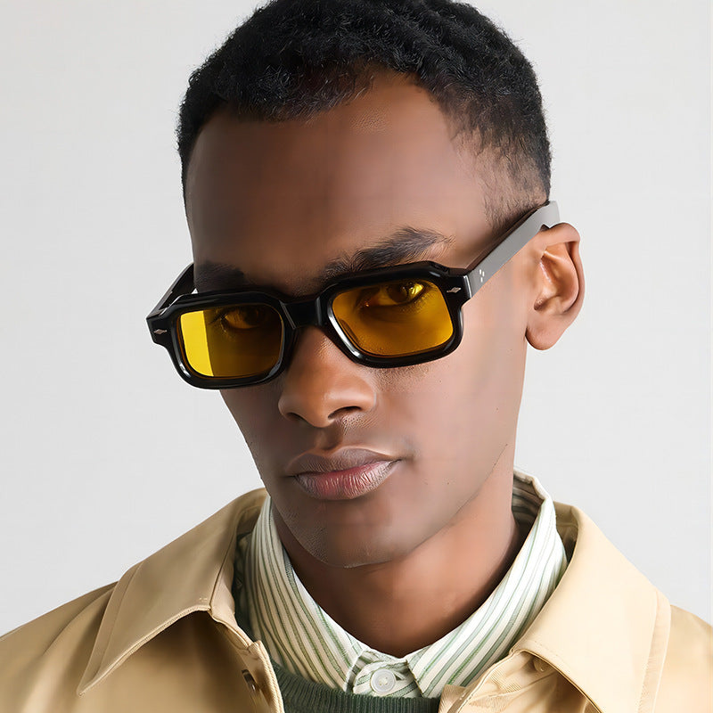Fashionable Square Arrow Sunglasses Trendy Retro Unisex Shades