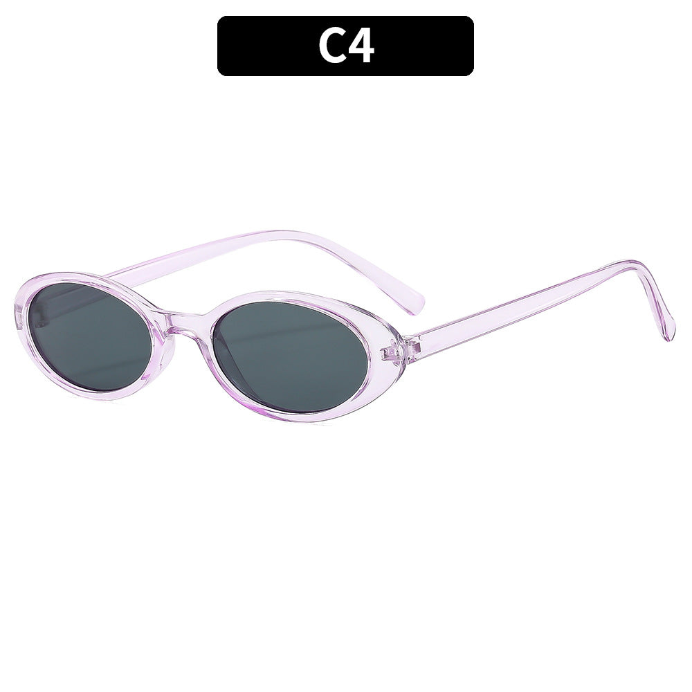 Retro Vintage Oval Sunglasses Stylish PC Frame Sunglasses