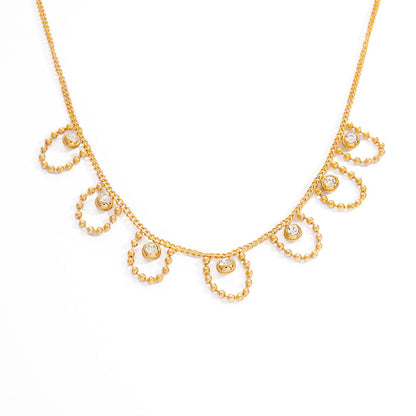 Geometric Design Stainless Steel Necklace for Women