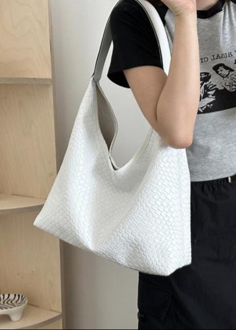Woven Texture Hobo Shoulder Bag Soft Material