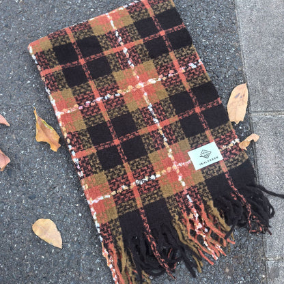 Classic Plaid Thicken Warm Christmas Theme Shawl