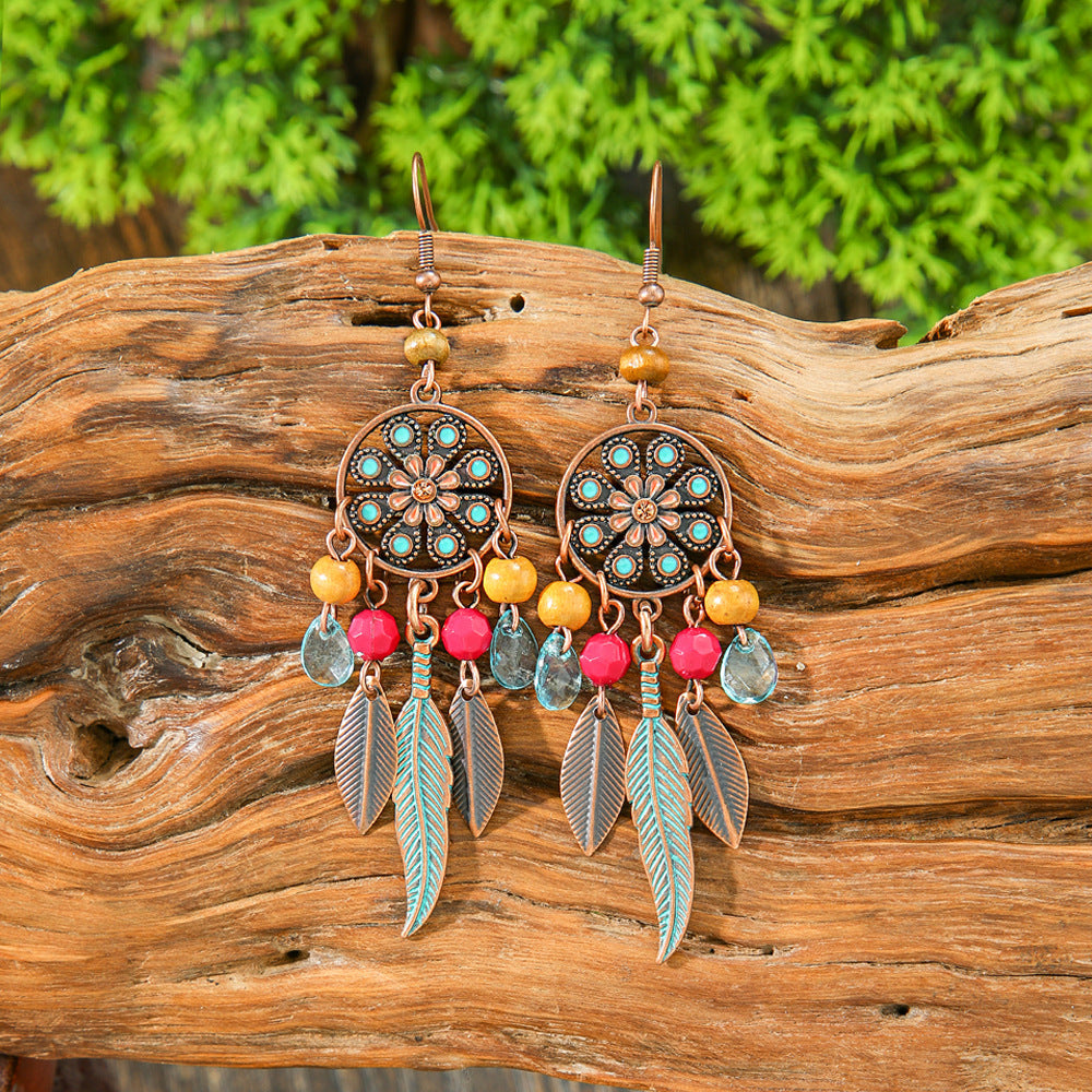 Trendy Ethnic Style Tassel Earrings Colorful Jewelry