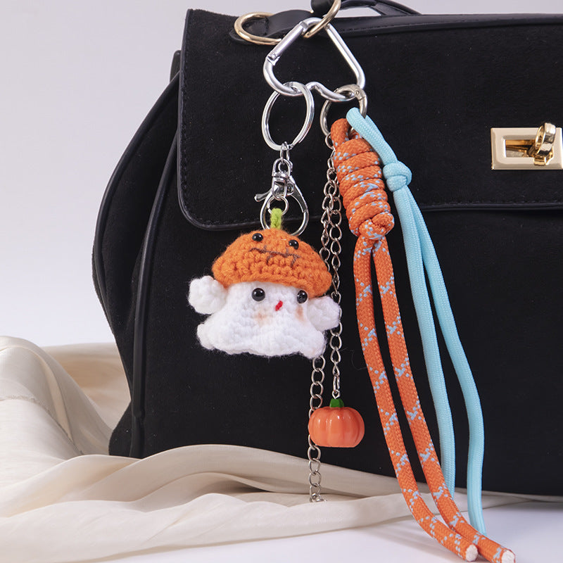 Halloween Pumpkin Rope Braided Bag Charm