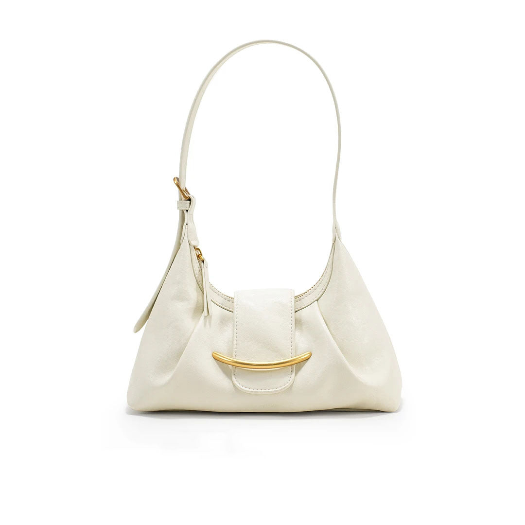 Trendy Crescent Solid Color Tote Shoulder Bag