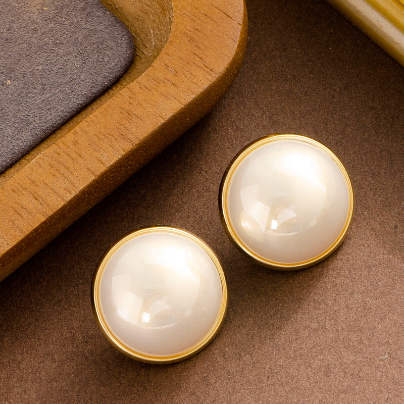 Elegant French-Inspired Pearl Earrings With Silver Pins