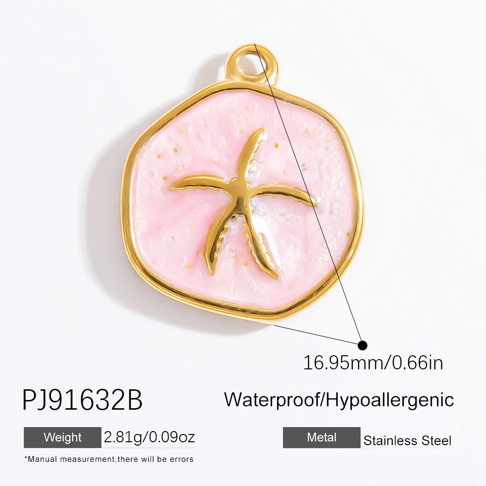 Stainless Steel DIY Ocean Series Coconut Tree Pendant Necklace