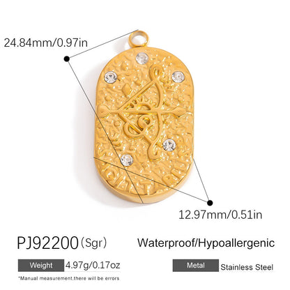Stainless Steel Zodiac Sign Pendants Elegant DIY Jewelry Accessories