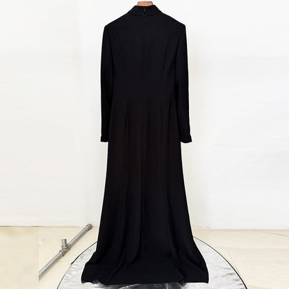 Elegant Long Dress with Beaded Details