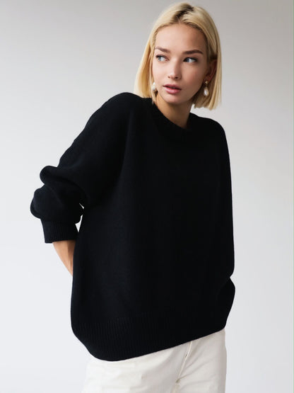 Simple Soft Solid Color Ribbed Knit Top