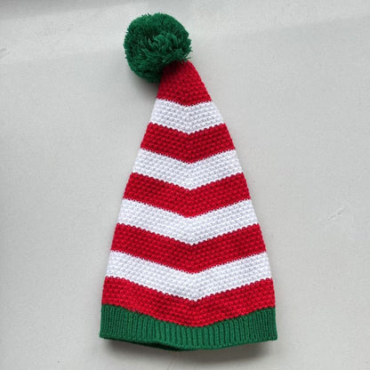 Winter Cable Knit Christmas Beanie Hat With Pom