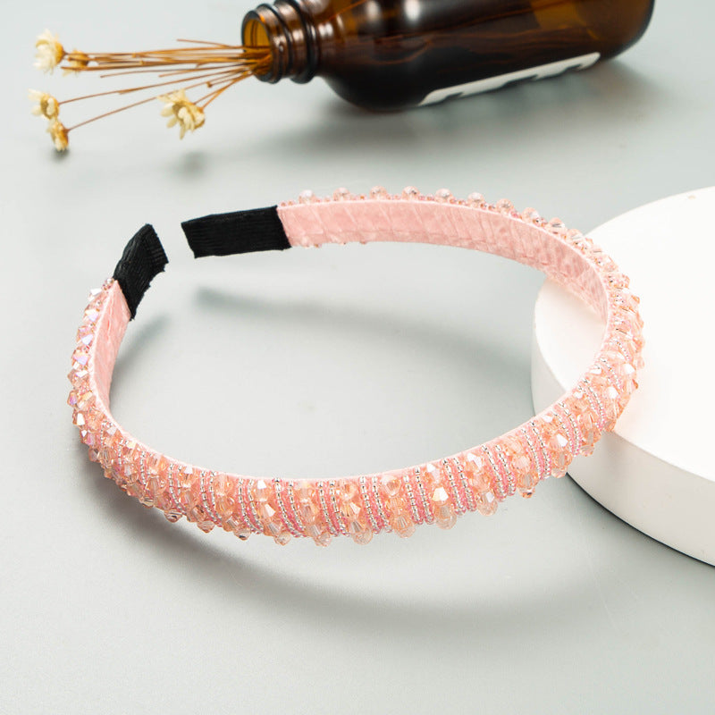 Handmade Woven Beaded Headband Stylish Casual Hair Accessory