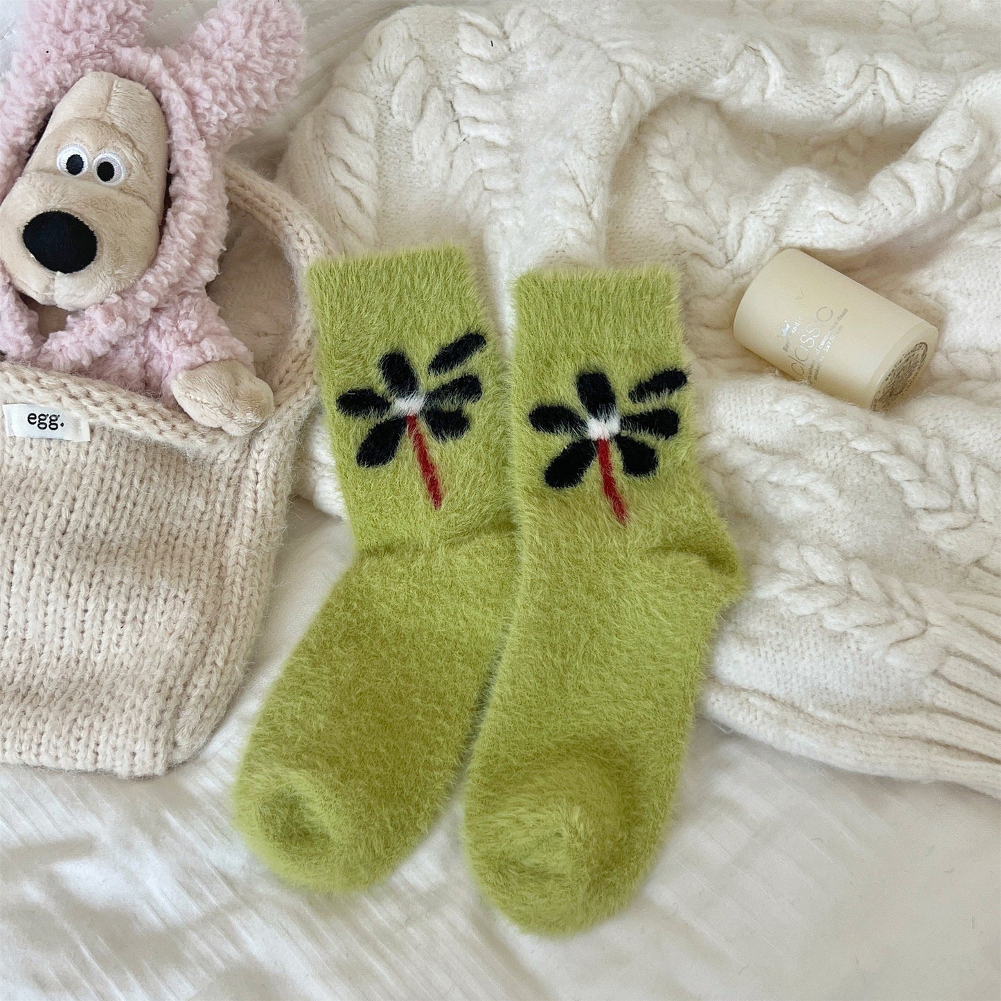 Cute Fuzzy Fleece Thick Warm Crew Socks