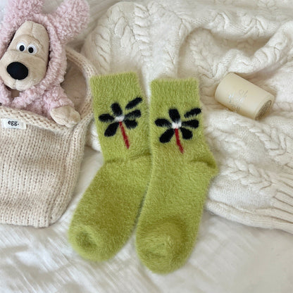 Cute Fuzzy Fleece Thick Warm Crew Socks
