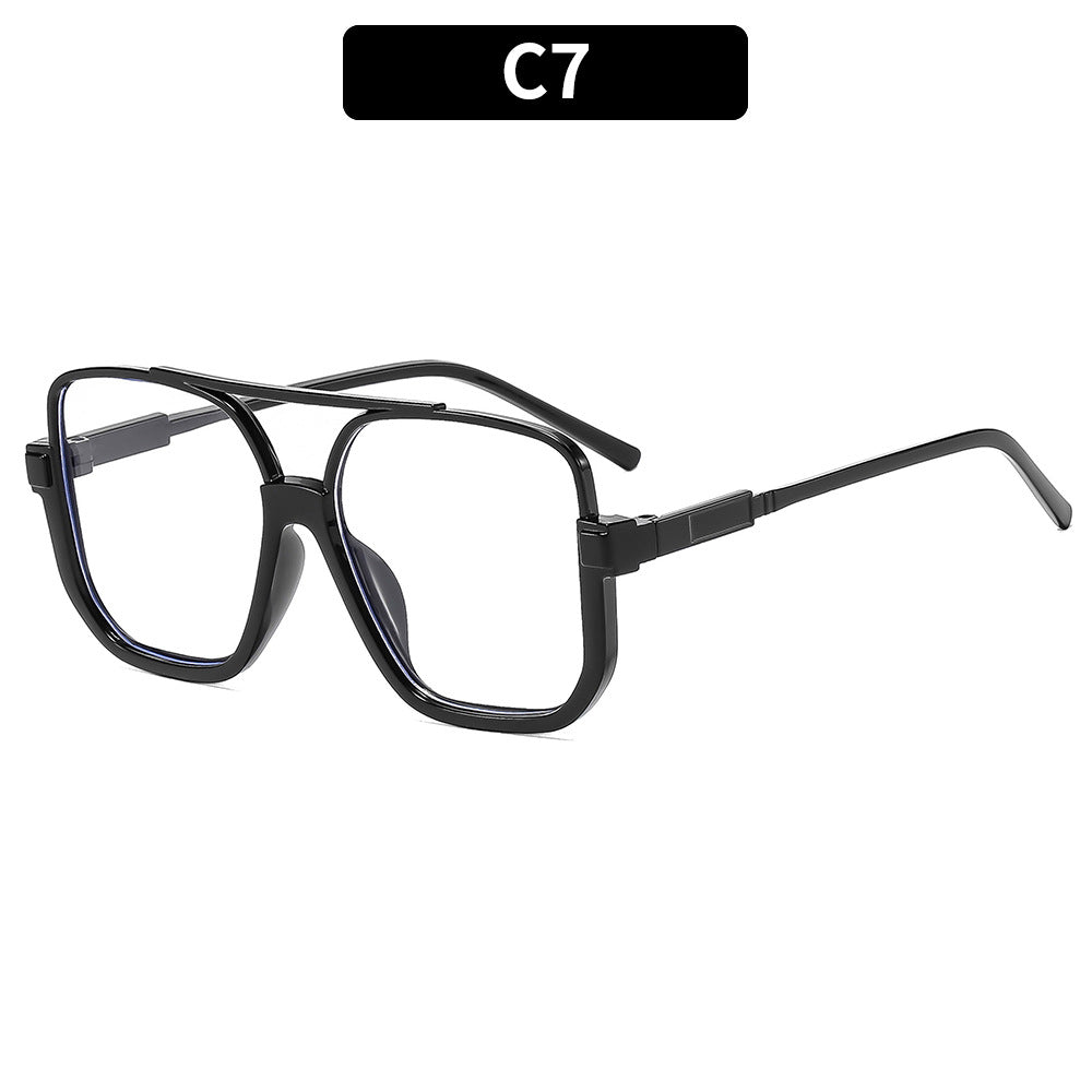 Y2K Trendy Half-Frame Sunglasses with UV Protection