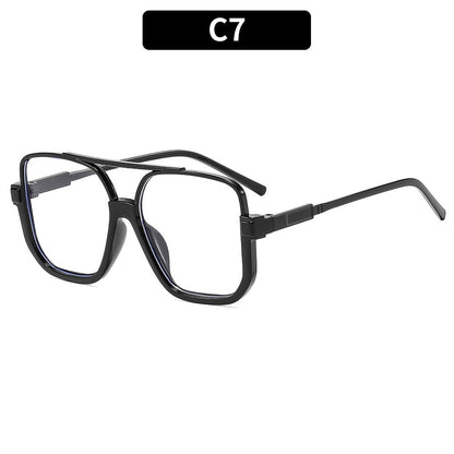 Y2K Trendy Half-Frame Sunglasses with UV Protection