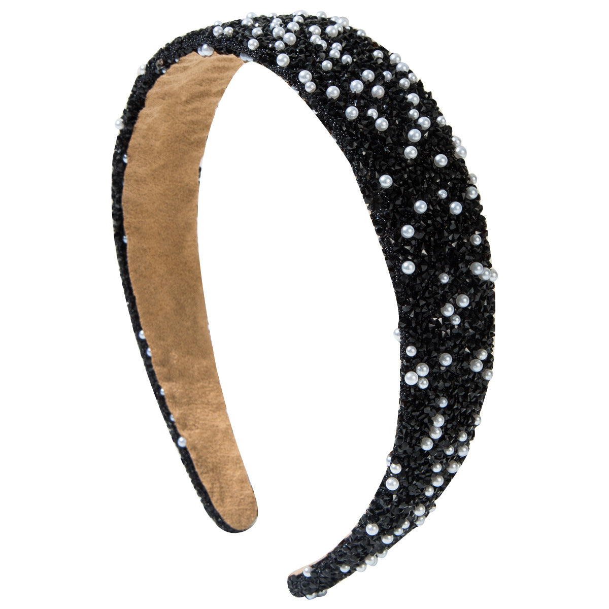 Colorful Pearls Rhinestone Headband Glamorous Women's Hair Accessory