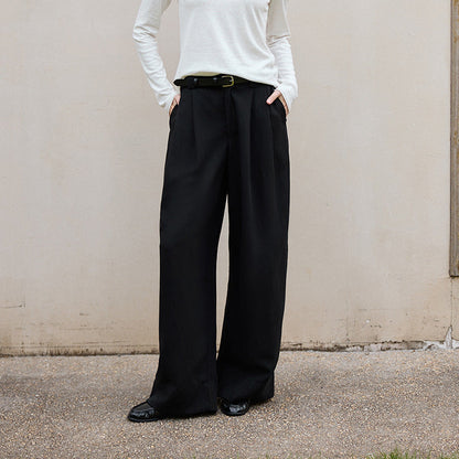 Elegant Wide-Leg Tencel Linen Pants for Women