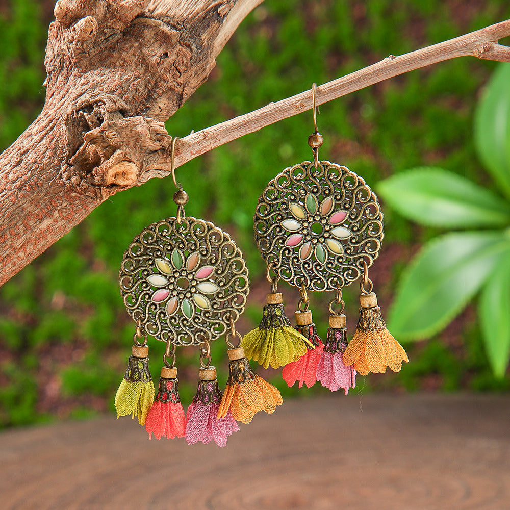 Bohemian Colorful Drop Oil Earrings Stylish Accessories