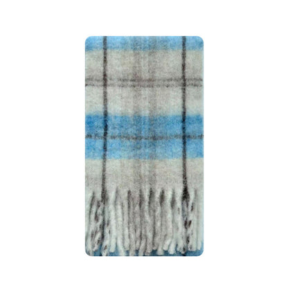 Chic Plaid Wool Blend Scarf for Women