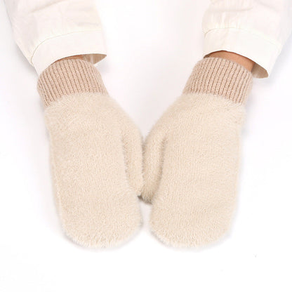 Winter Mittens Warm Fleece Cozy Knit Gloves