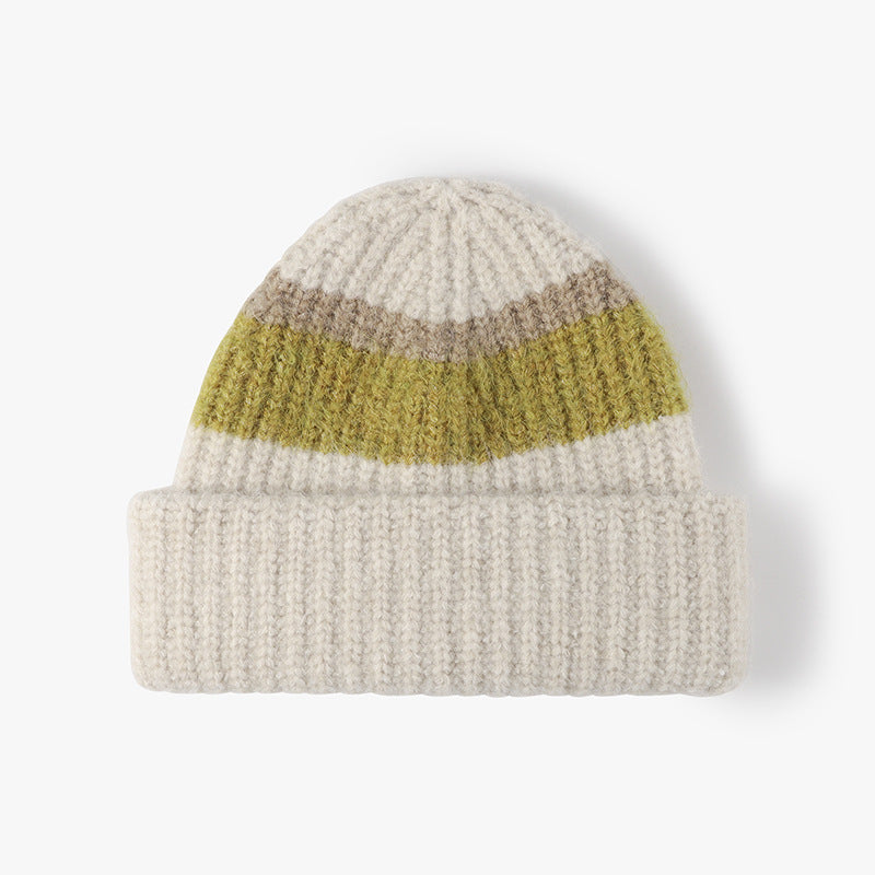 Winter Thicken Cuff Knit Wool Beanie