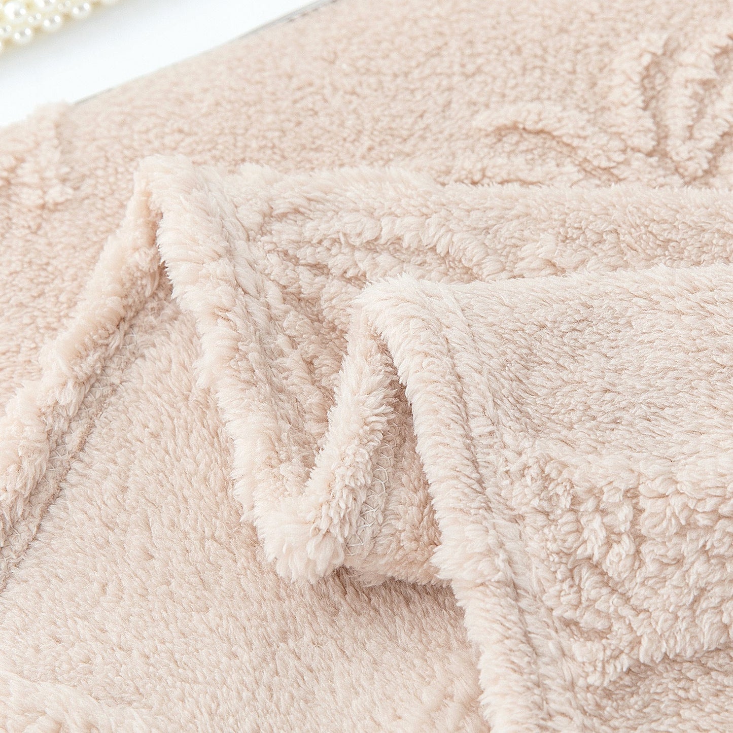 Solid Color Butterfly Jacquard Coral Fleece Blanket