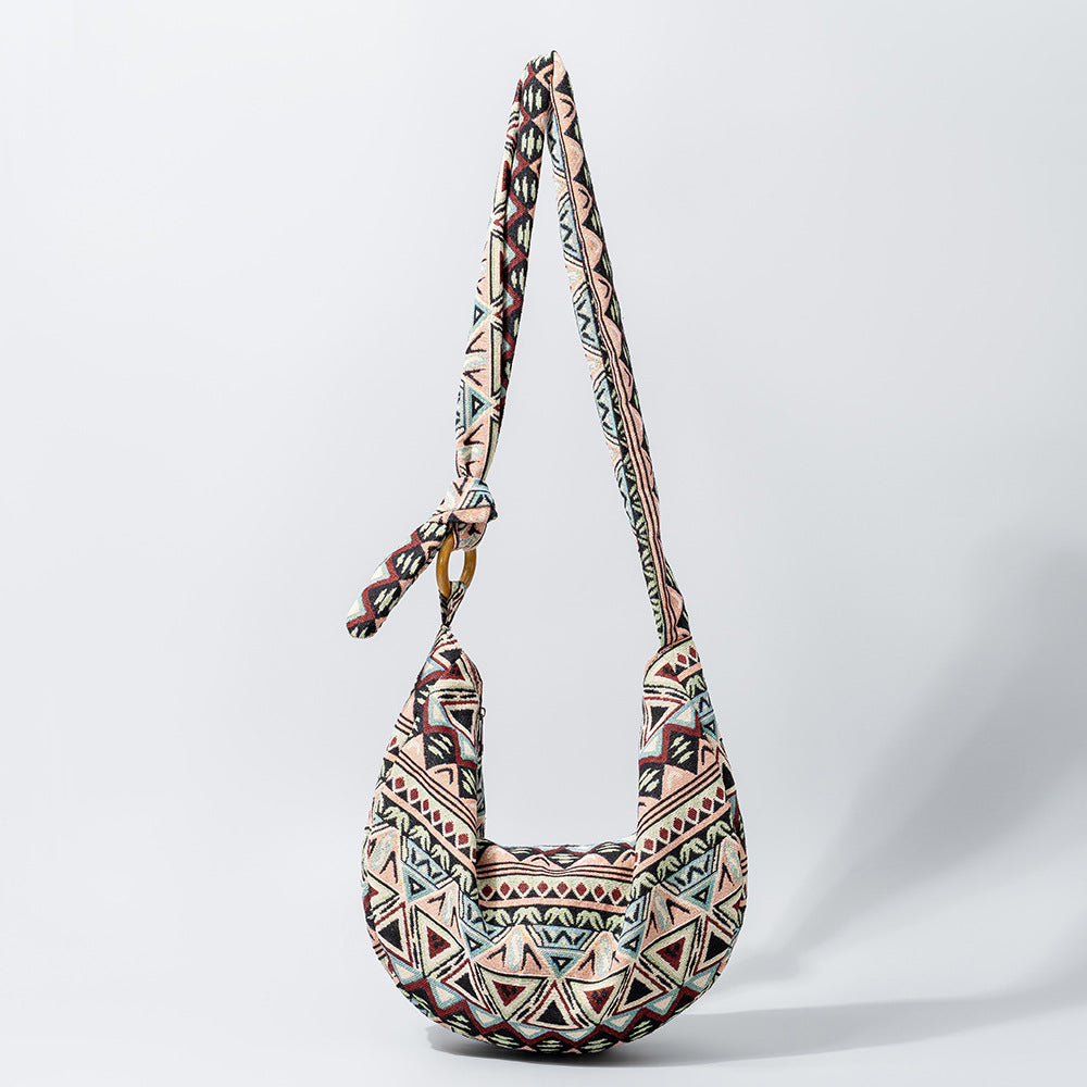 Vintage Print Zipper Bags